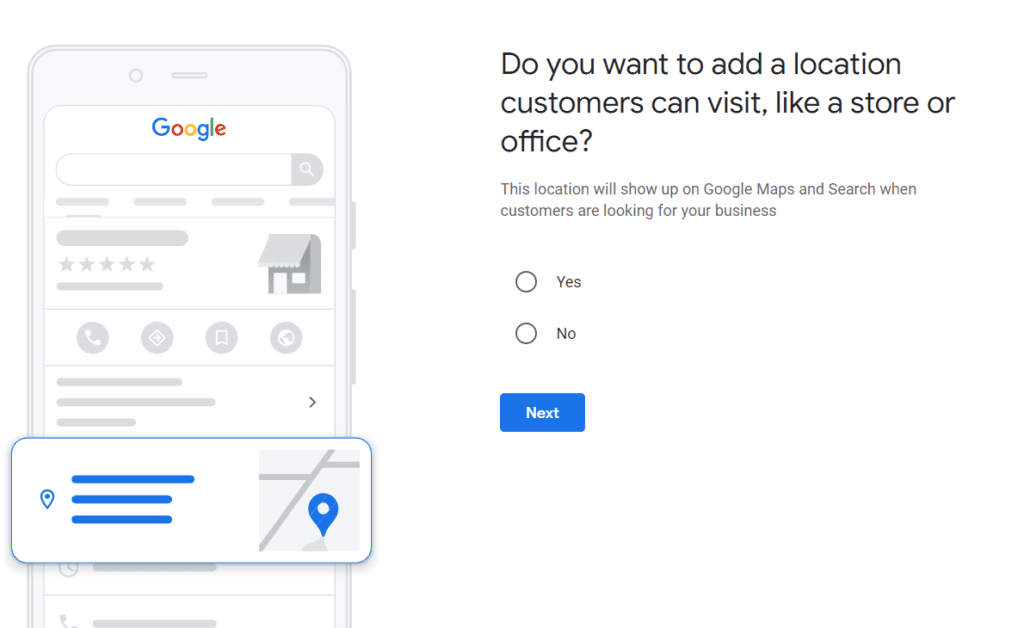 Google business profile setup